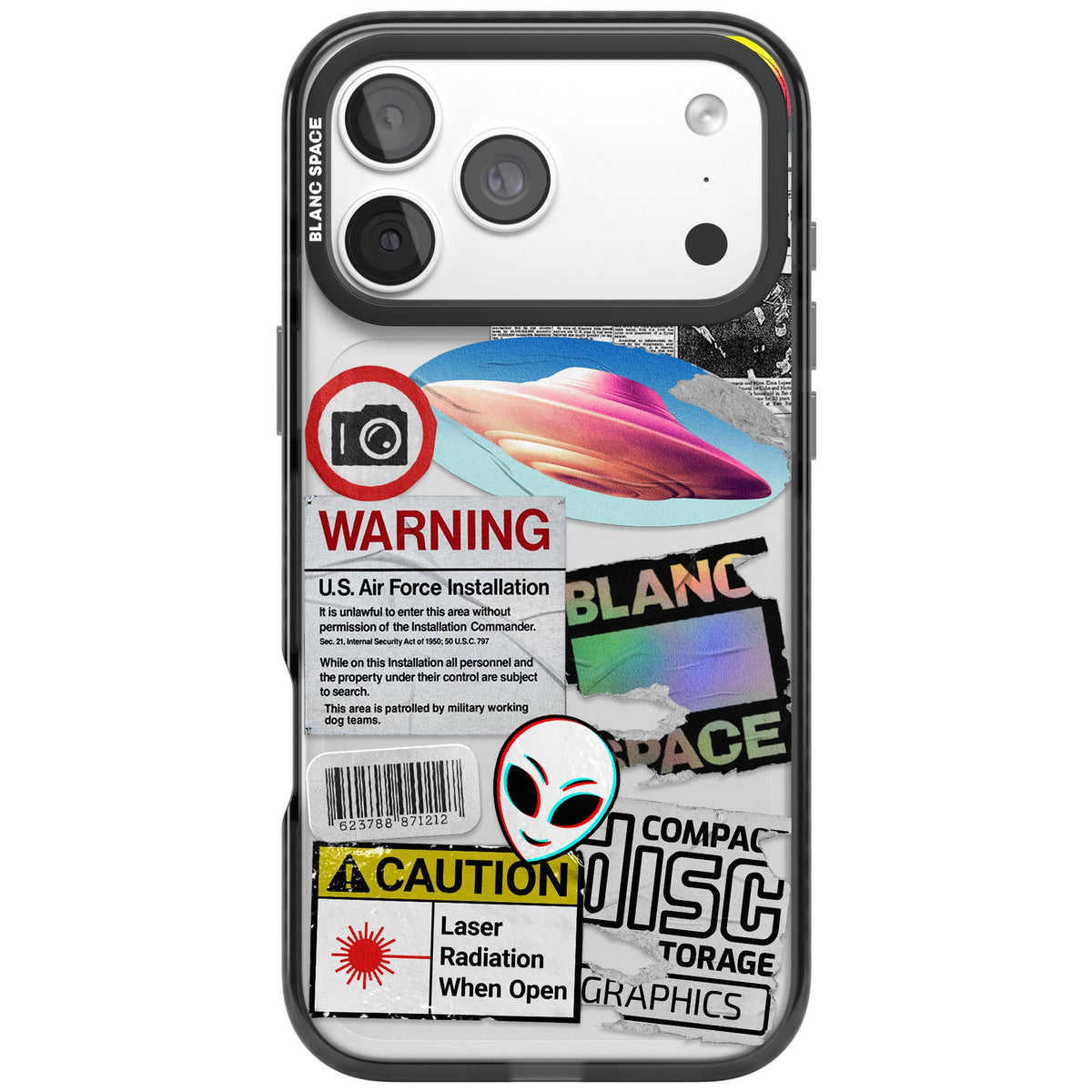 Cosmic Encounters iPhone 18 Pro Max Impact Black Phone Case front