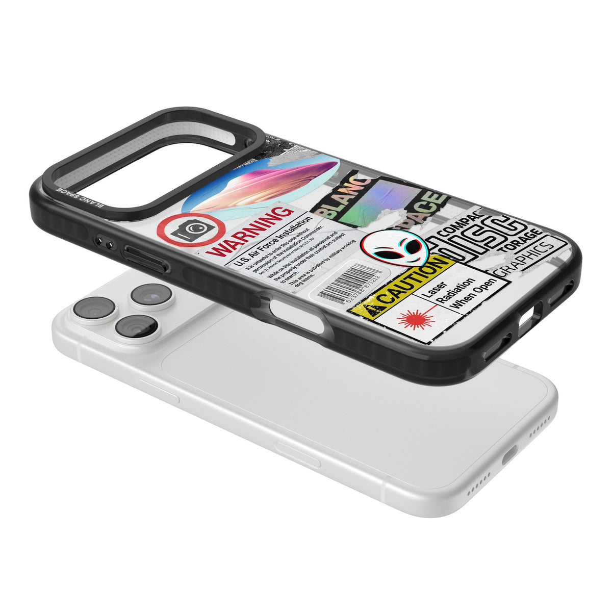 Cosmic Encounters iPhone 18 Pro Max Impact Black Phone Case angled