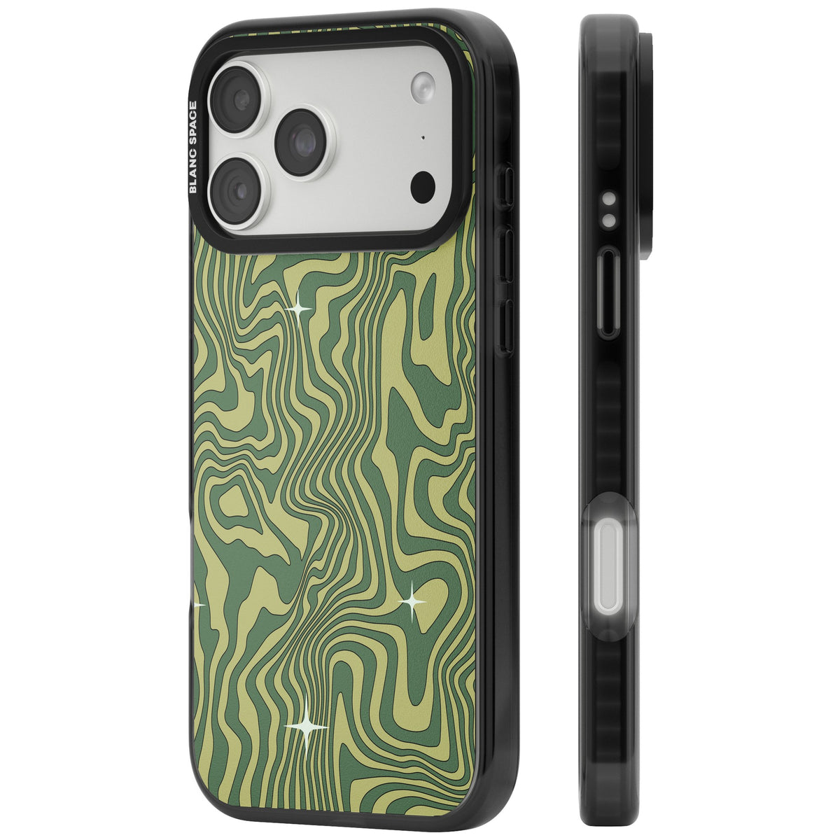 Sage Ripple iPhone 18 Pro Max Impact Black Phone Case side