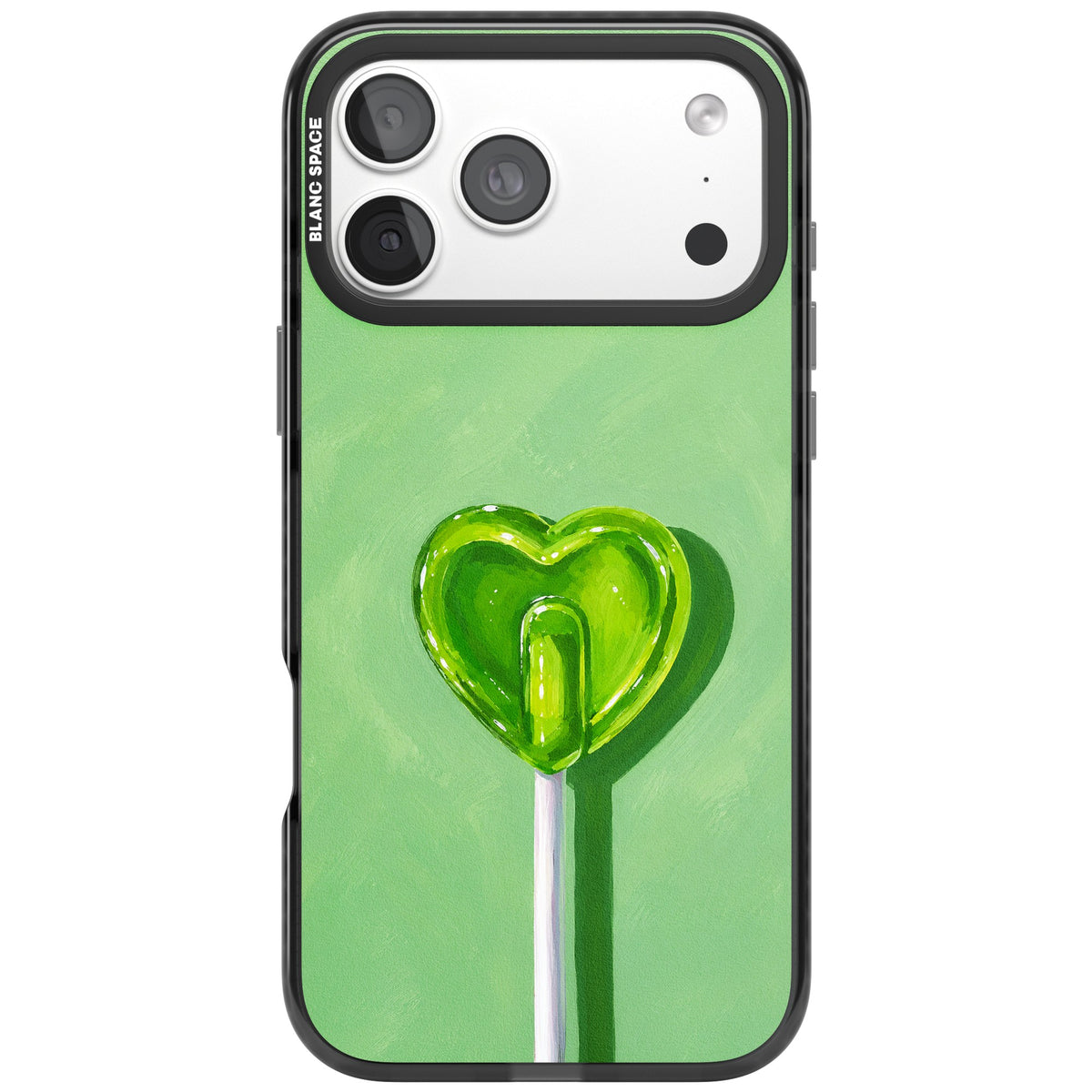 Green Lollipop iPhone 18 Pro Max Impact Black Phone Case front