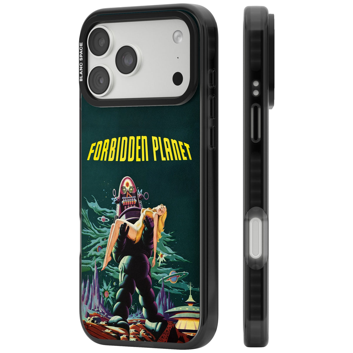 Forbidden Planet Poster iPhone 18 Pro Max Impact Black Phone Case side