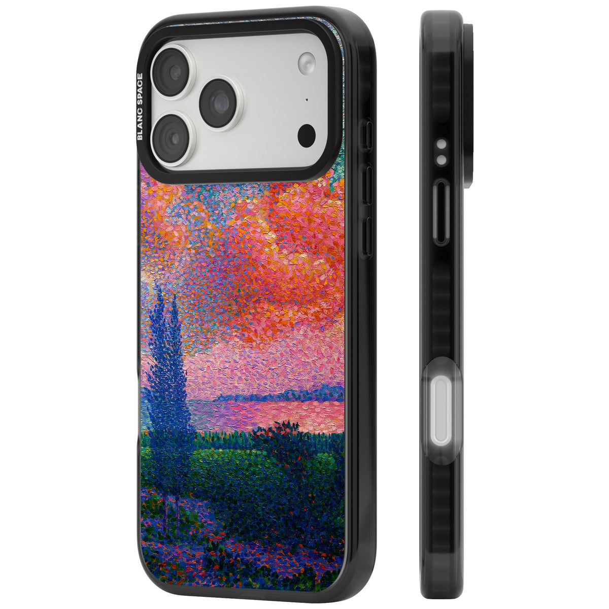 The Pink Cloud iPhone 18 Pro Max Impact Black Phone Case side