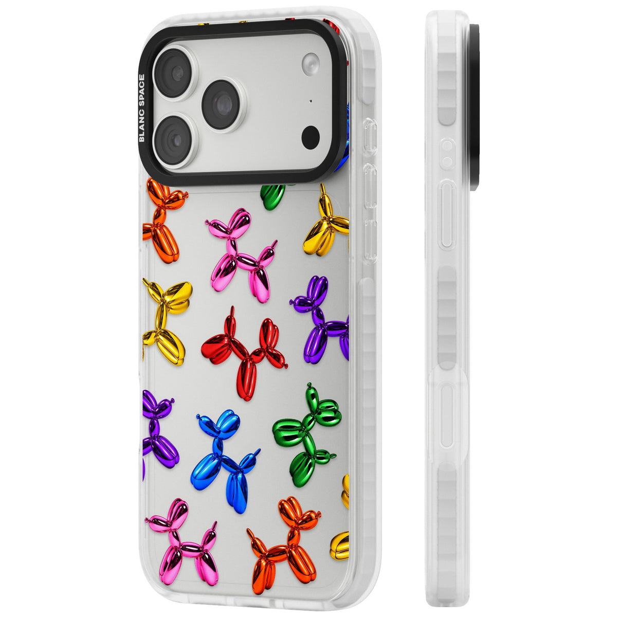 Balloon Dogs iPhone 18 Pro Max Impact Clear Phone Case side