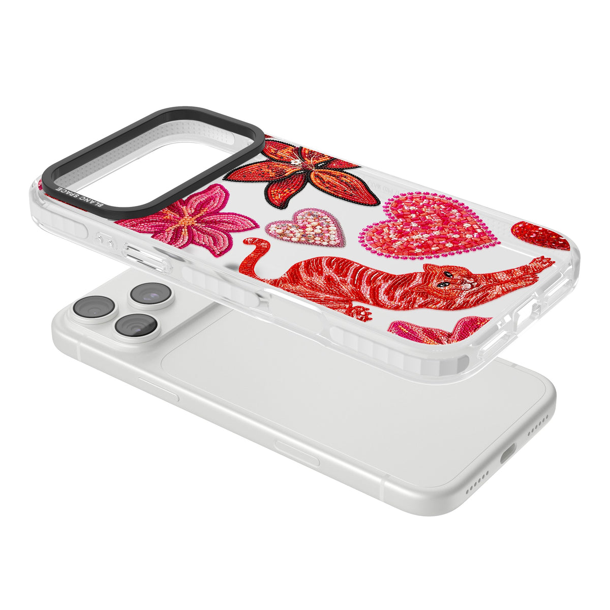 Beaded Boho iPhone 18 Pro Max Impact Clear Phone Case angled