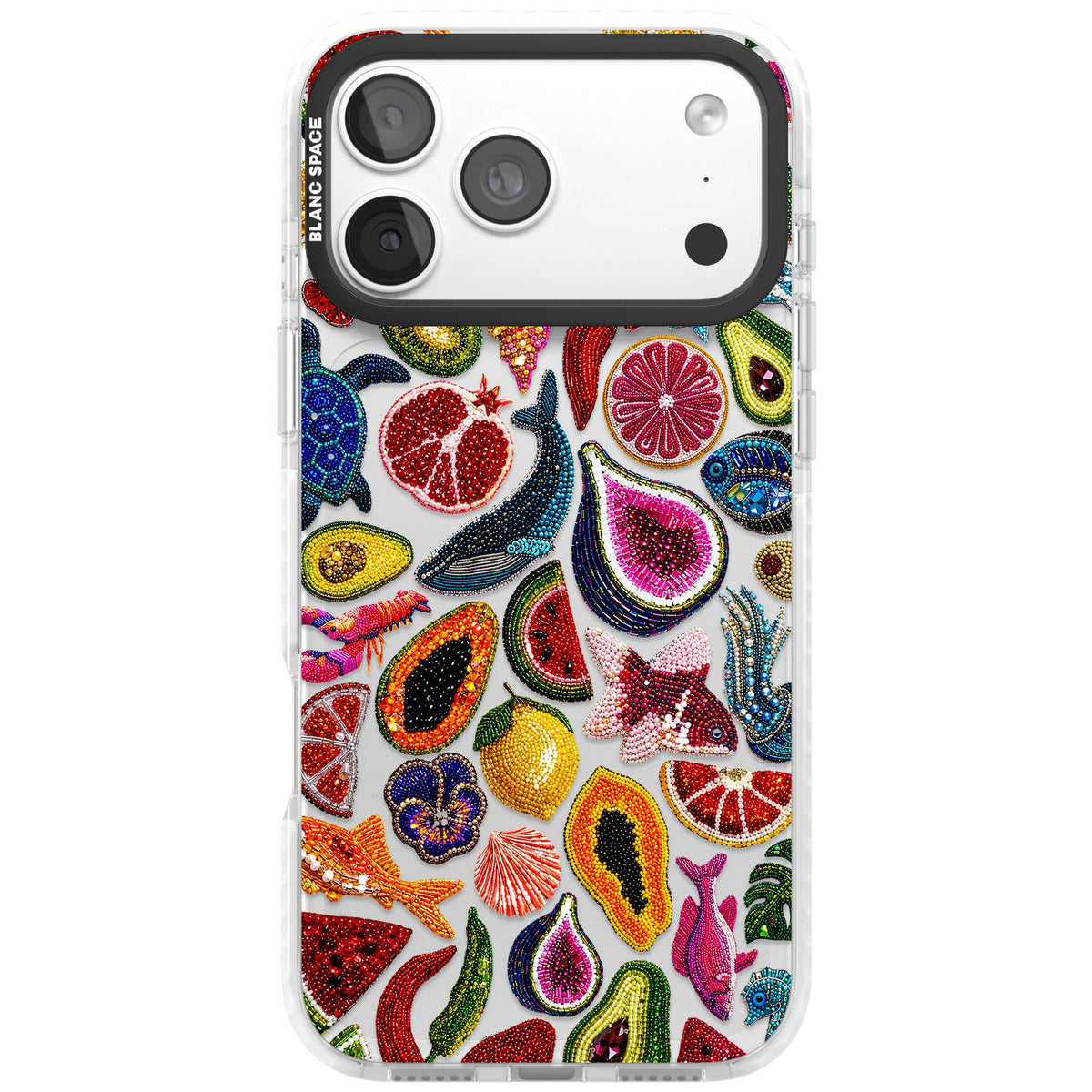Beaded Tropic iPhone 18 Pro Max Impact Clear Phone Case front