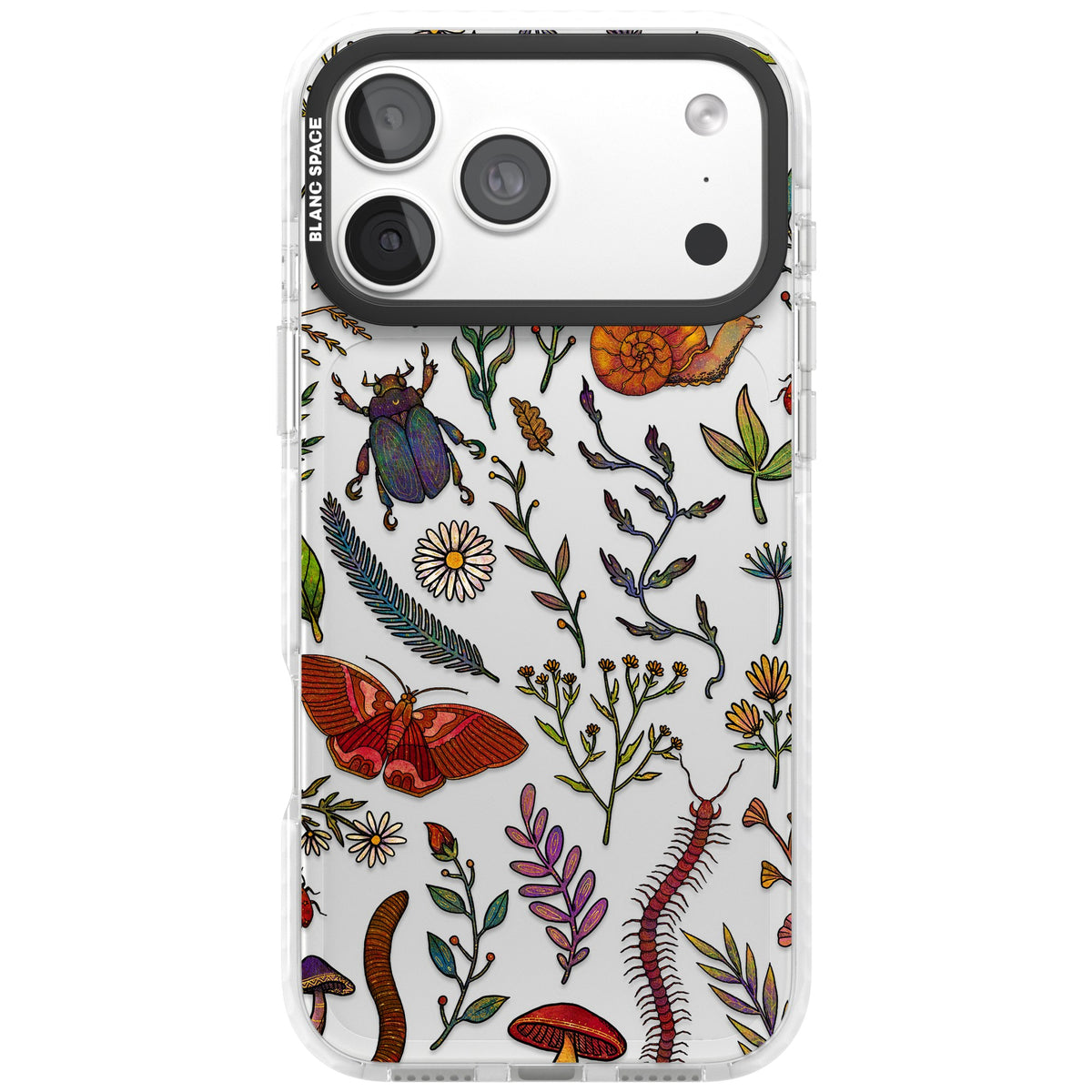Bugs & Wildflowers iPhone 18 Pro Max Impact Clear Phone Case front