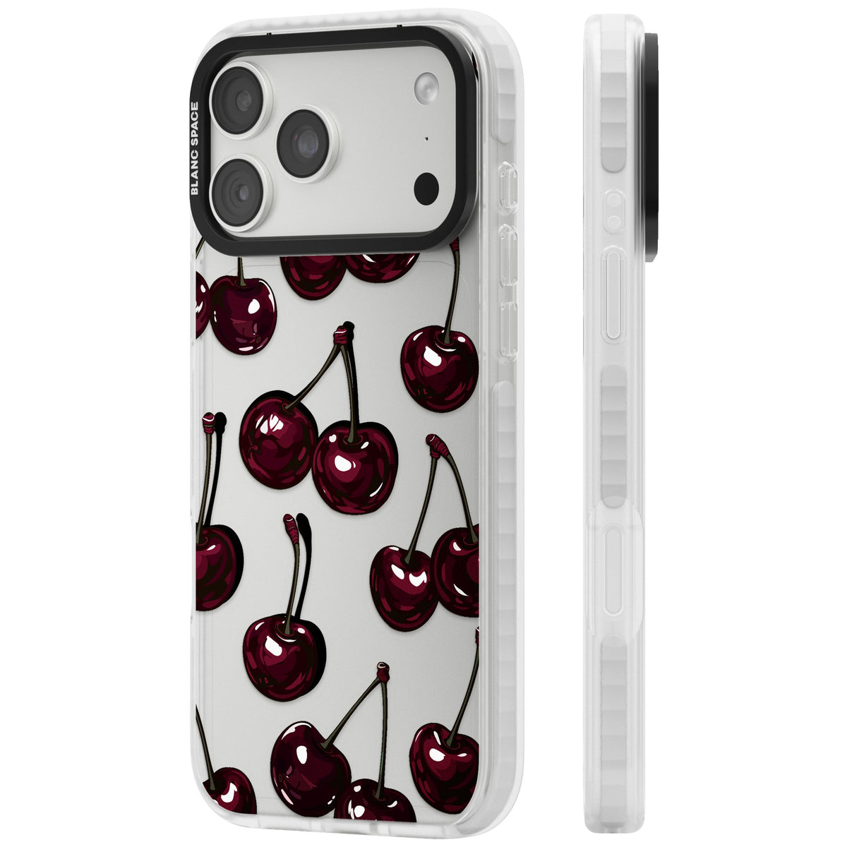 Cherry Wine iPhone 18 Pro Max Impact Clear Phone Case side