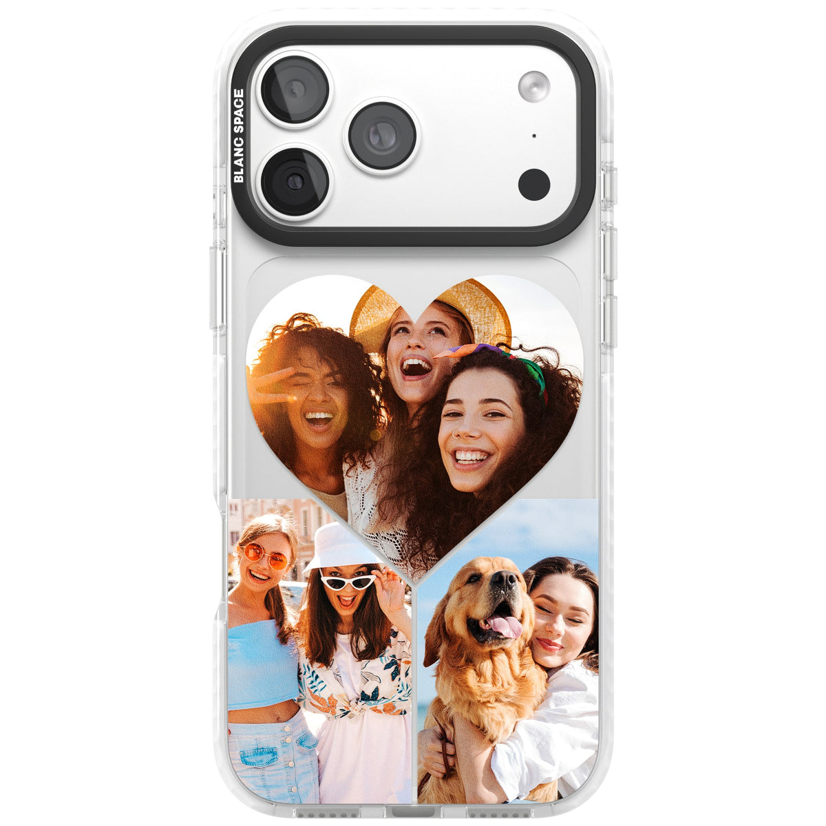 Personalised Heart Photo iPhone 18 Pro Max Impact Clear Phone Case front