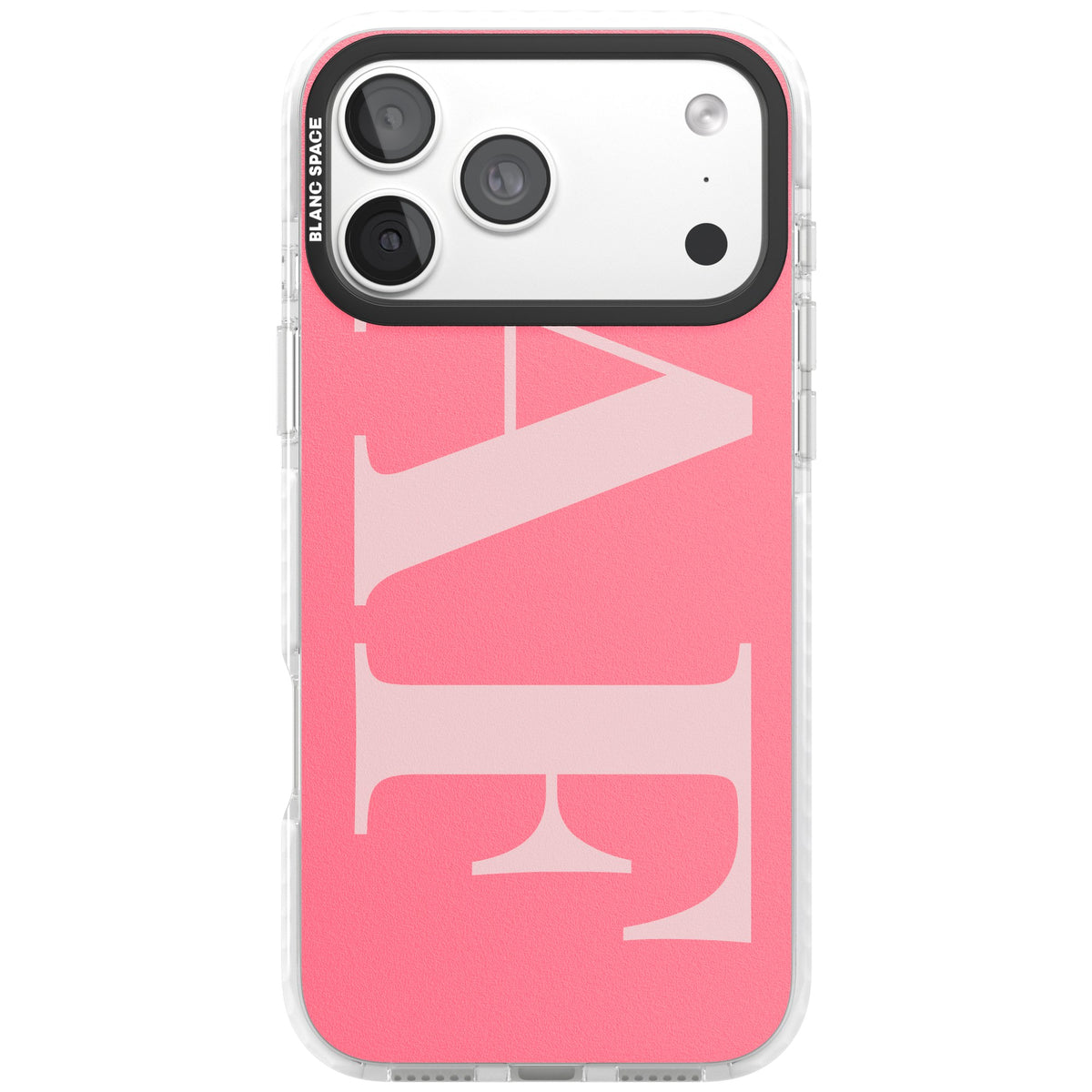 Personalised Light & Dark Pink Letters iPhone 18 Pro Max Impact Clear Phone Case front