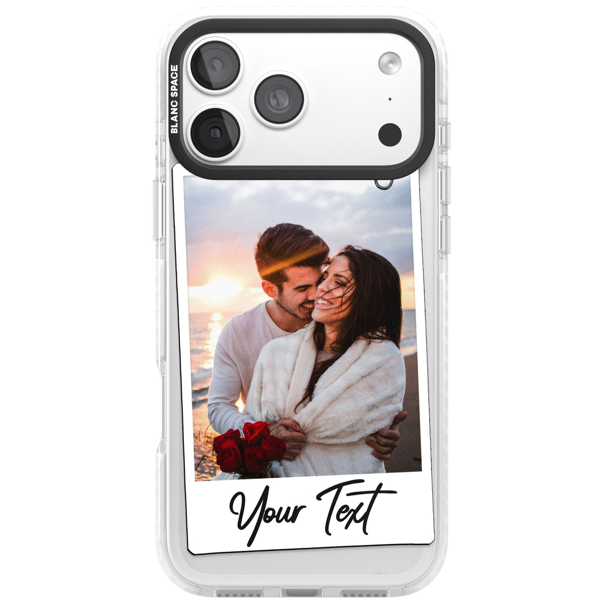 Polaroid Photo Clip iPhone 18 Pro Max Impact Clear Phone Case front