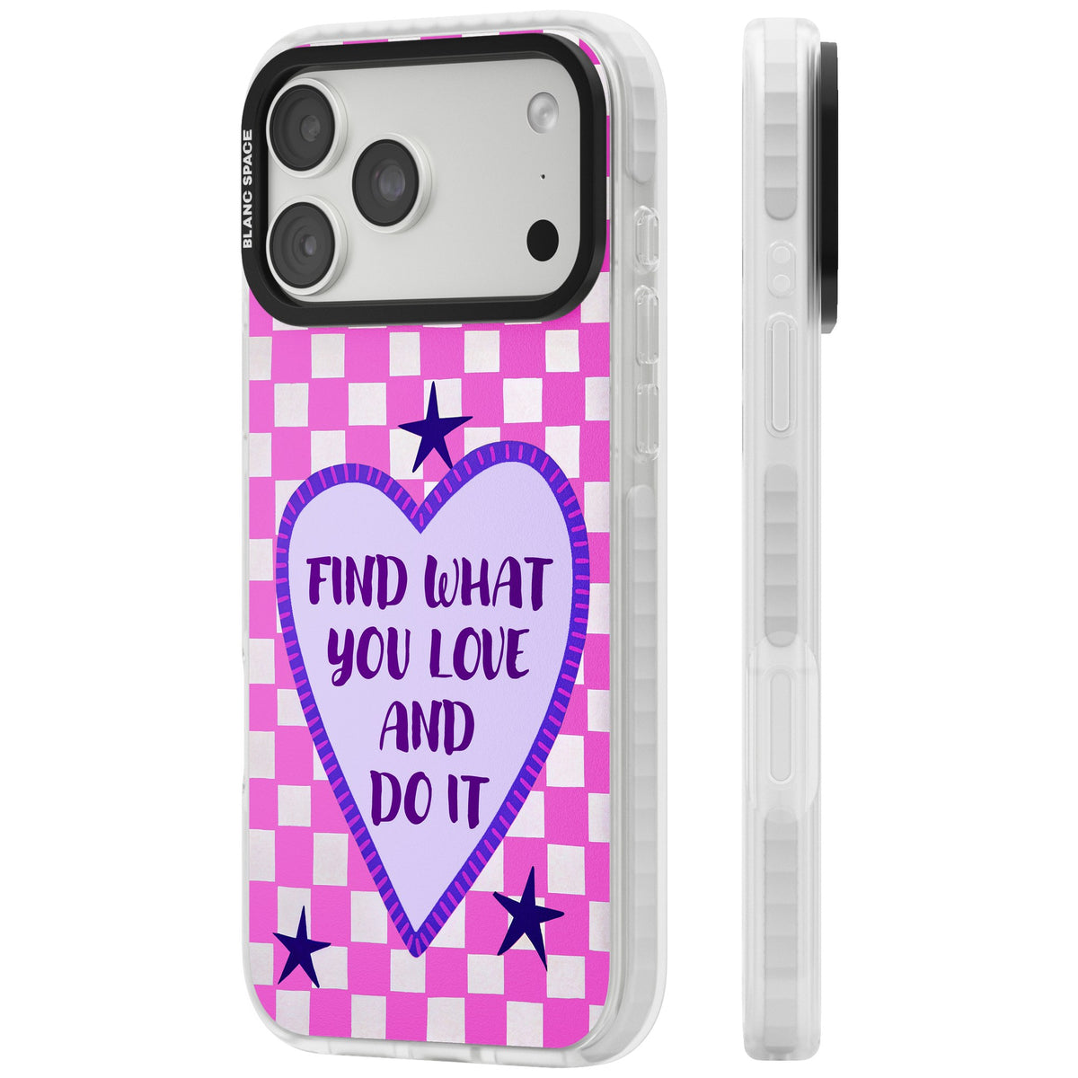 Find What You Love iPhone 18 Pro Max Impact Clear Phone Case side
