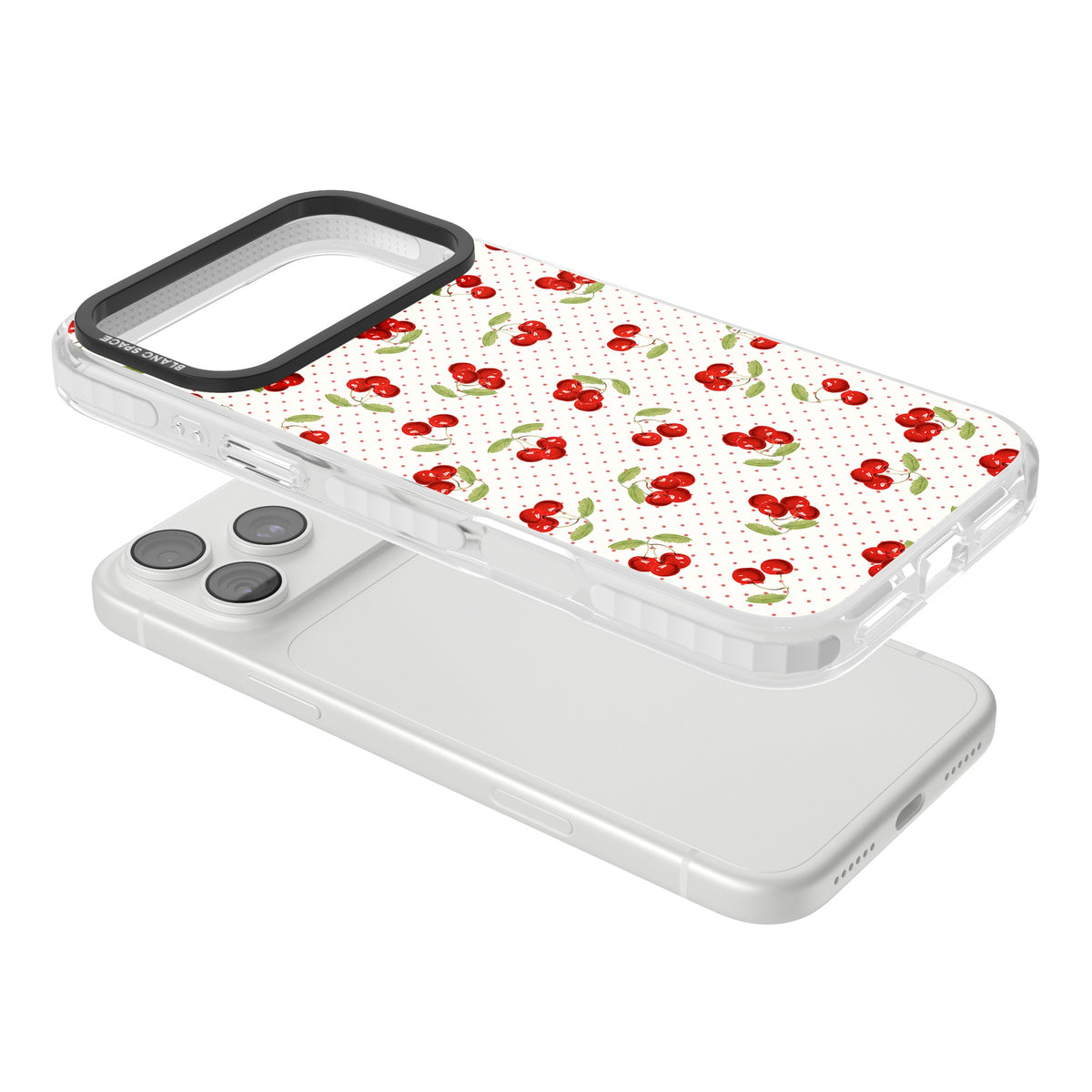 Cherry Picking iPhone 18 Pro Max Impact Clear Phone Case angled