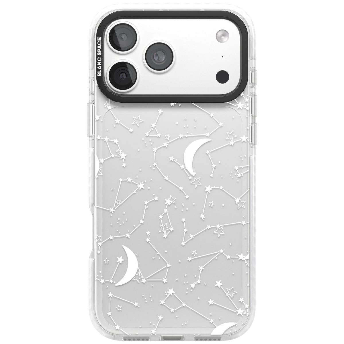 White Constellations iPhone 18 Pro Max Impact Clear Phone Case front