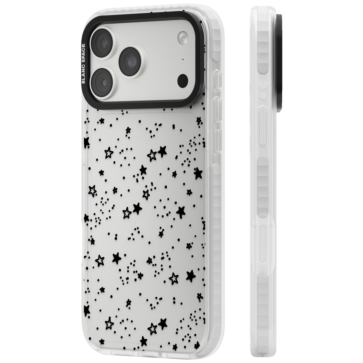 Midnight Stars iPhone 18 Pro Max Impact Clear Phone Case side