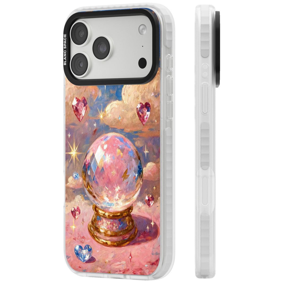 Crystal Ball iPhone 18 Pro Max Impact Clear Phone Case side