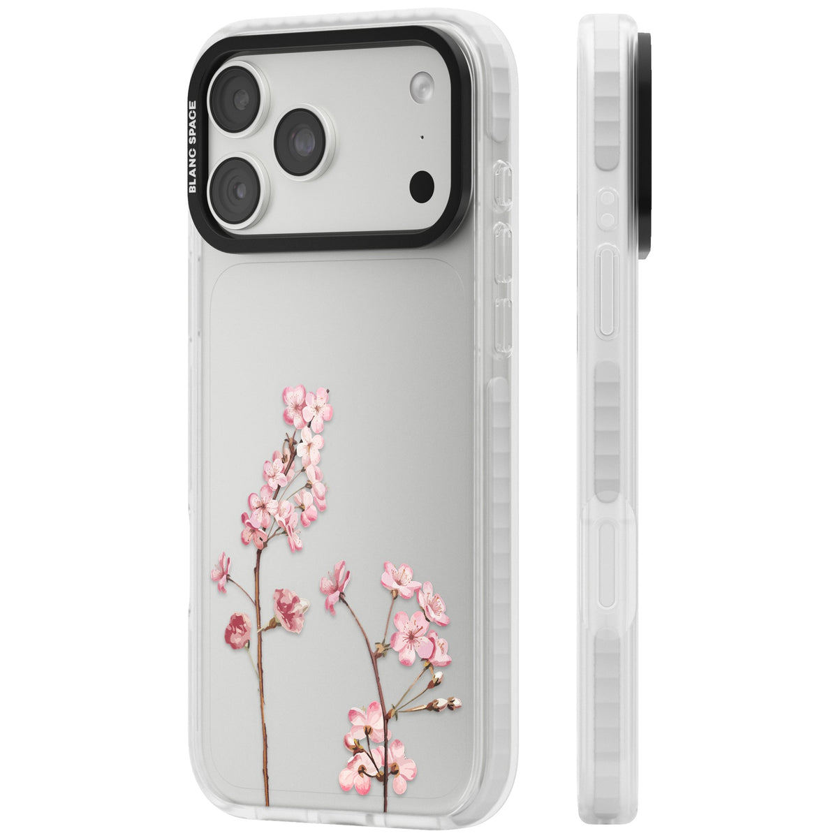 Blossom Flower iPhone 18 Pro Max Impact Clear Phone Case side