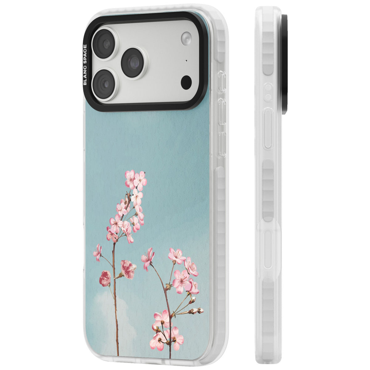 Blossom Flower Sky iPhone 18 Pro Max Impact Clear Phone Case side