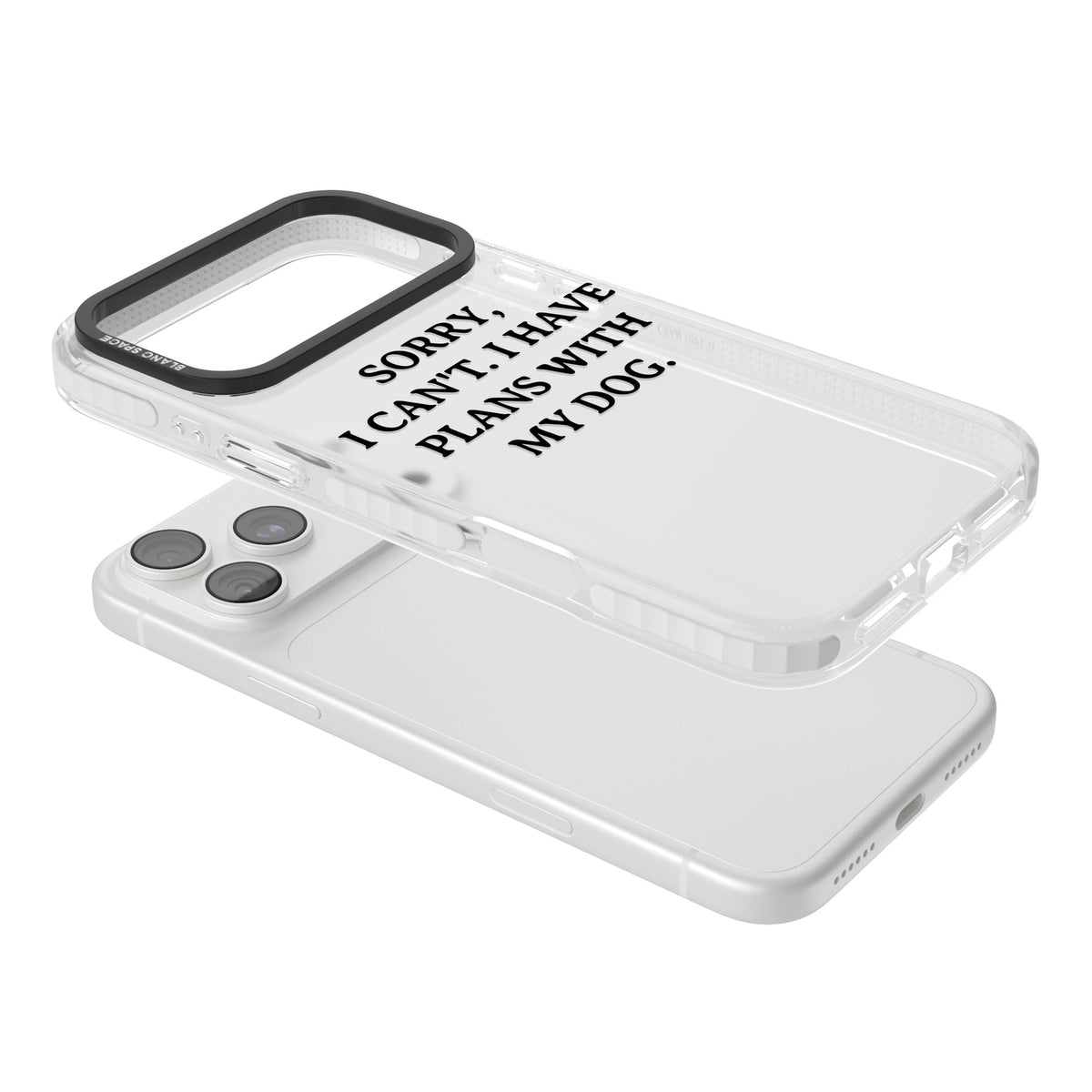 I Have Plans With My Dog iPhone 18 Pro Max Impact Clear Phone Case angled