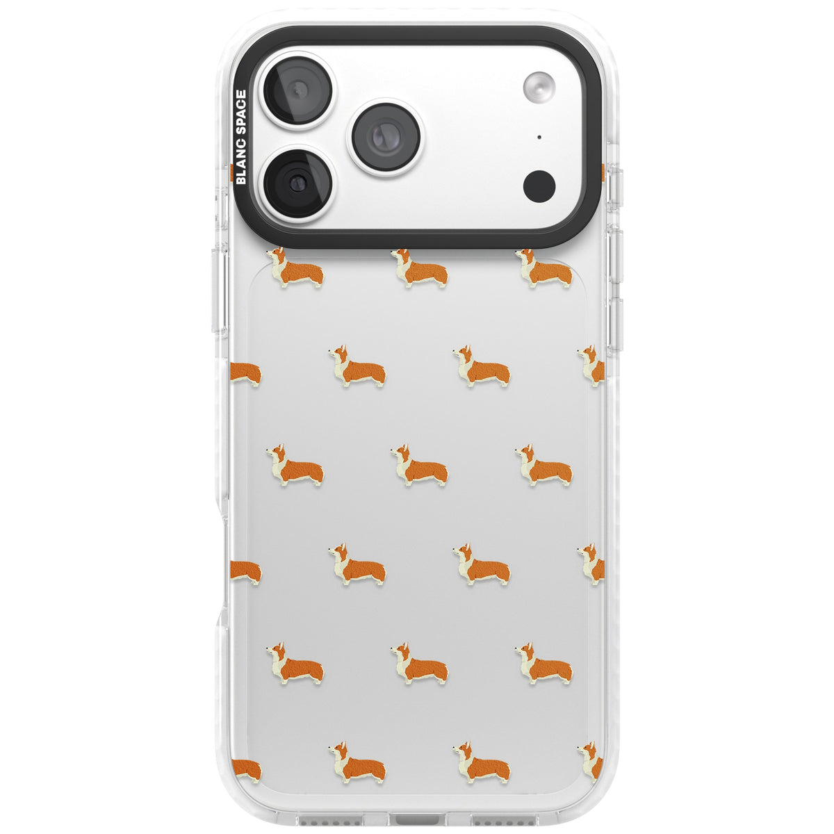 Pembroke Welsh Corgi Pattern iPhone 18 Pro Max Impact Clear Phone Case front
