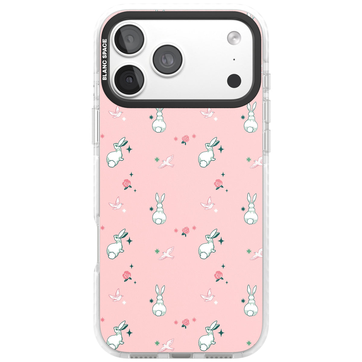 Bunny Garden iPhone 18 Pro Max Impact Clear Phone Case front