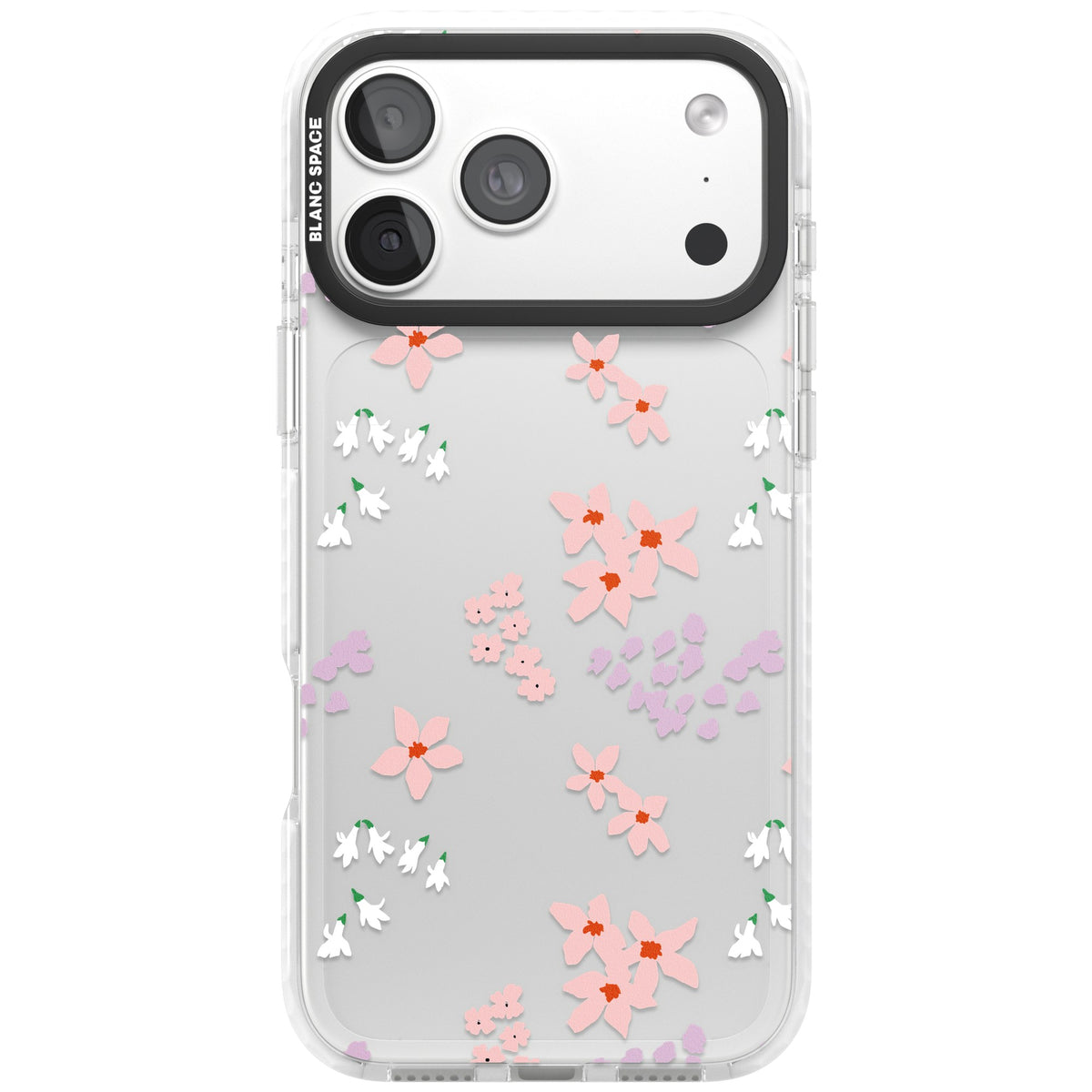 Rose & Violet Flower Mix iPhone 18 Pro Max Impact Clear Phone Case front
