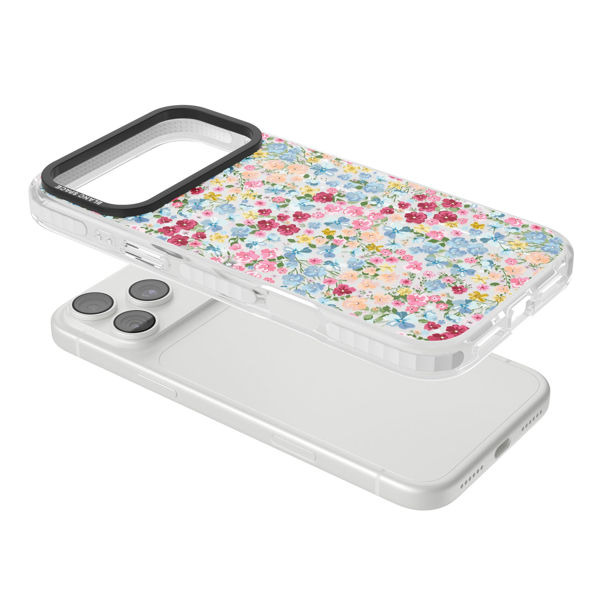 Venetian Meadow iPhone 18 Pro Max Impact Clear Phone Case angled