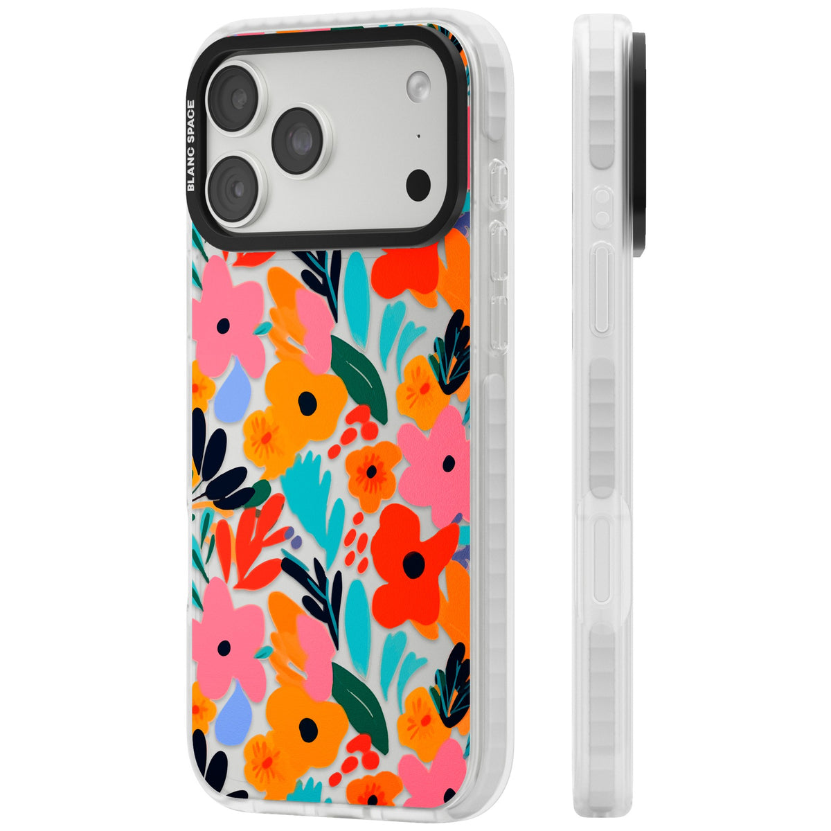 Floral Fiesta iPhone 18 Pro Max Impact Clear Phone Case side