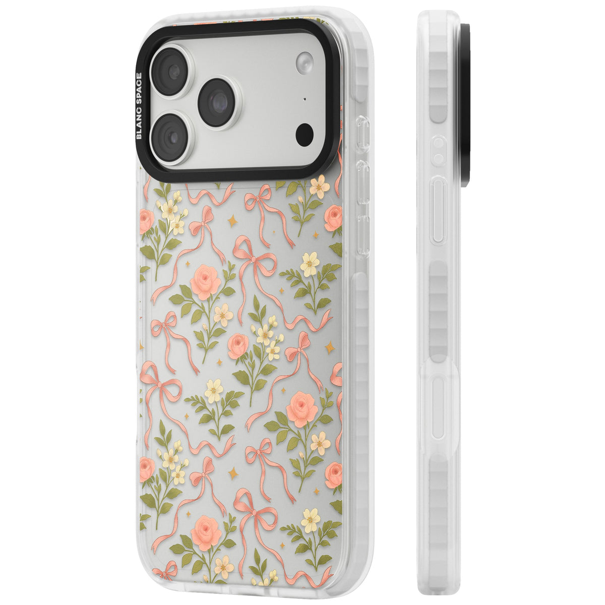 Ribbon Garden iPhone 18 Pro Max Impact Clear Phone Case side