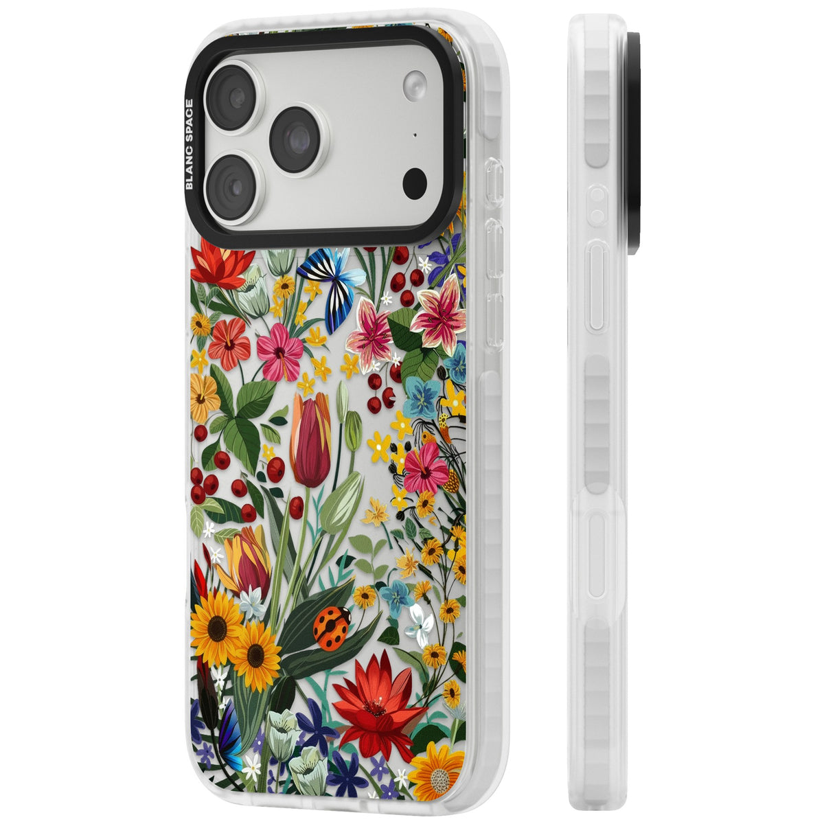 Botanical Bloom iPhone 18 Pro Max Impact Clear Phone Case side