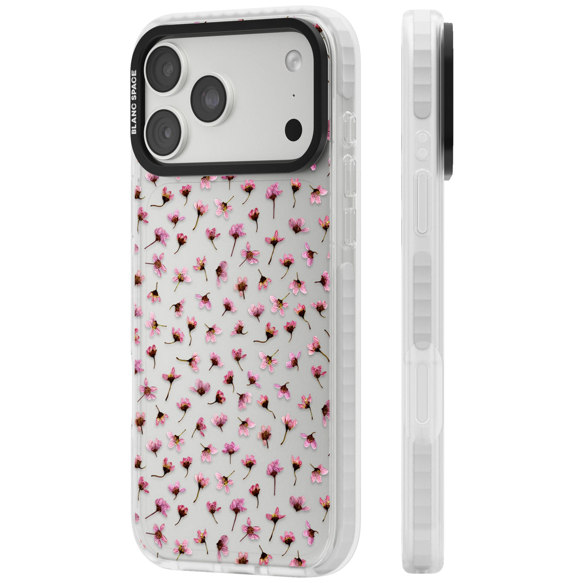 Cherry Flower Mist iPhone 18 Pro Max Impact Clear Phone Case side