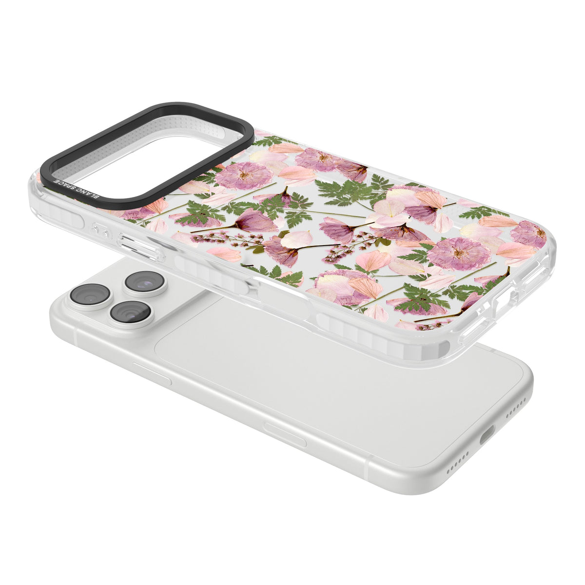 Blossom Archive iPhone 18 Pro Max Impact Clear Phone Case angled