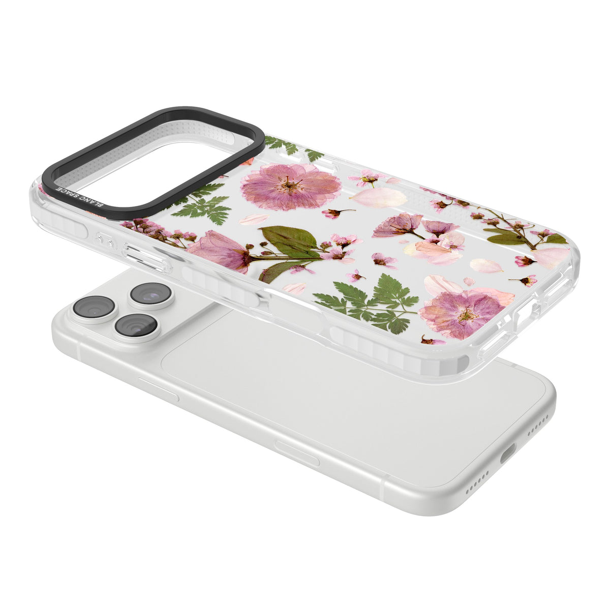 Blossom Bouquet iPhone 18 Pro Max Impact Clear Phone Case angled