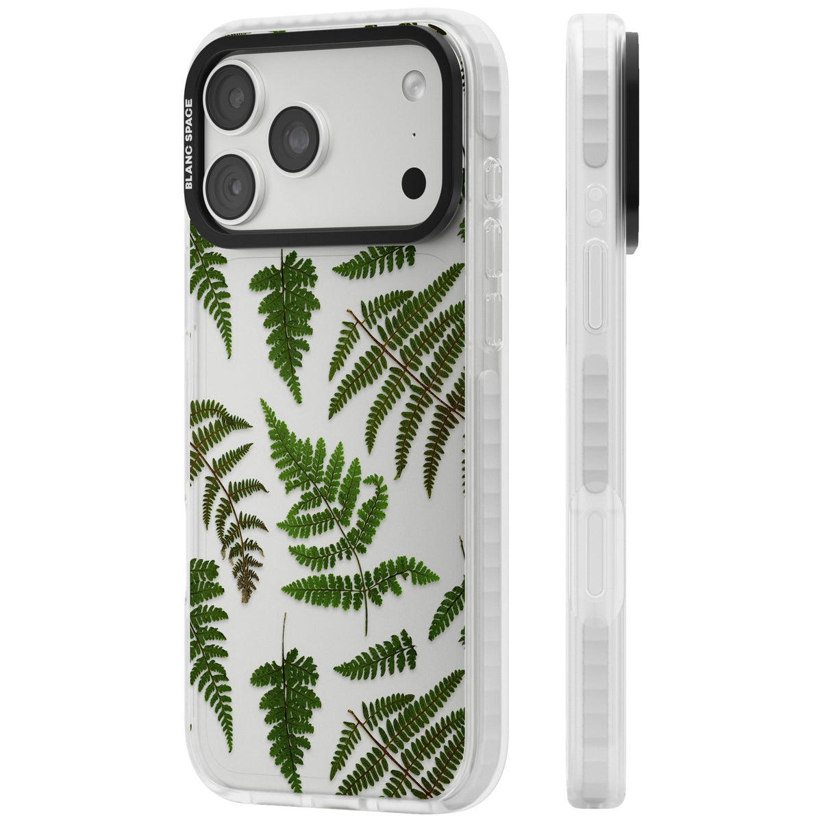 Leafy Ferns iPhone 18 Pro Max Impact Clear Phone Case side