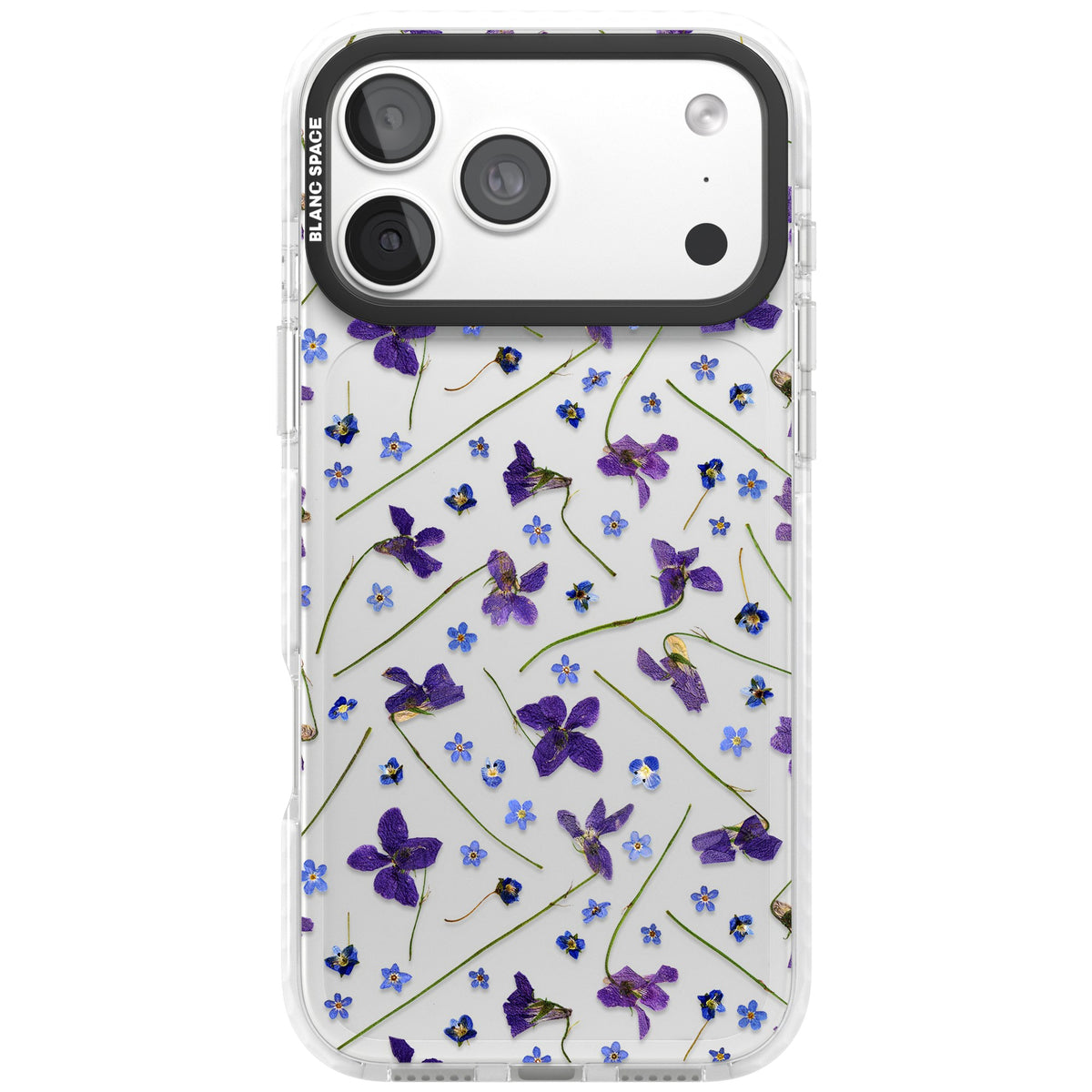 Pressed Violets iPhone 18 Pro Max Impact Clear Phone Case front