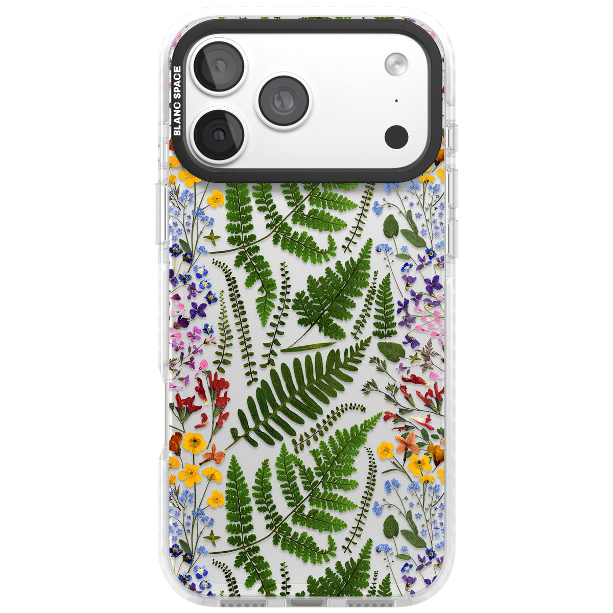 Botanical Fern & Floral iPhone 18 Pro Max Impact Clear Phone Case front