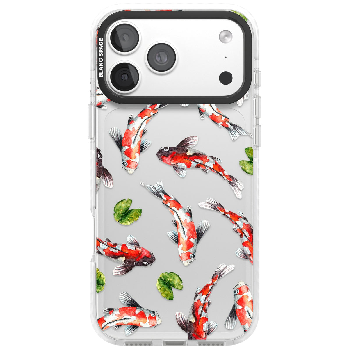 Koi Fish In Watercolour iPhone 18 Pro Max Impact Clear Phone Case front