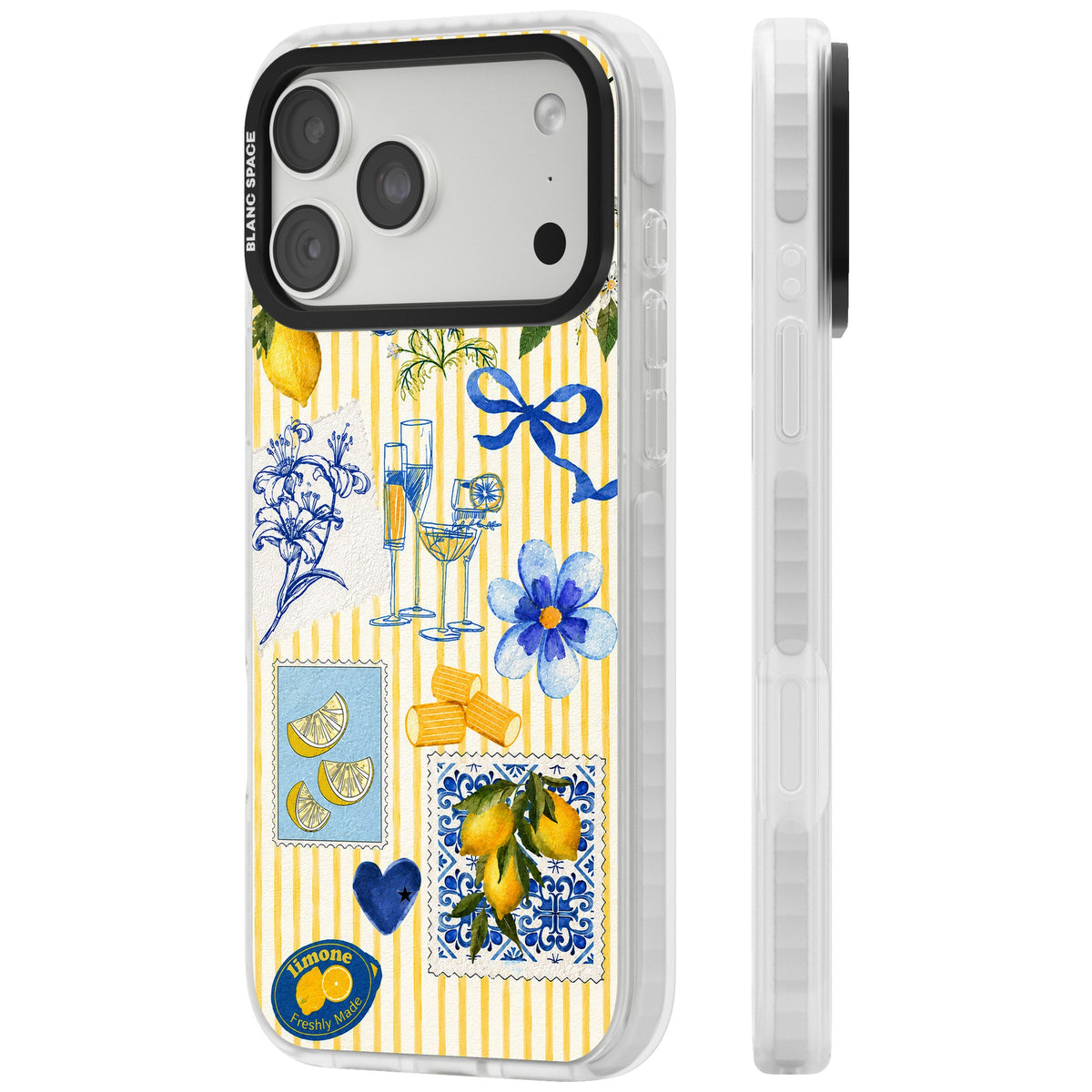 Limone Riviera iPhone 18 Pro Max Impact Clear Phone Case side