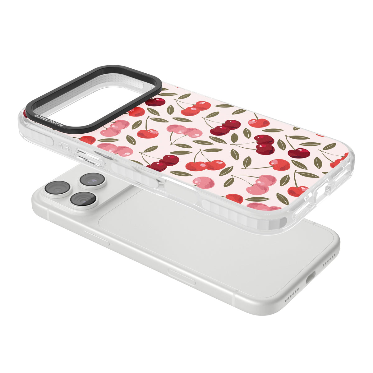 Cherry On Top (Pink) iPhone 18 Pro Max Impact Clear Phone Case angled