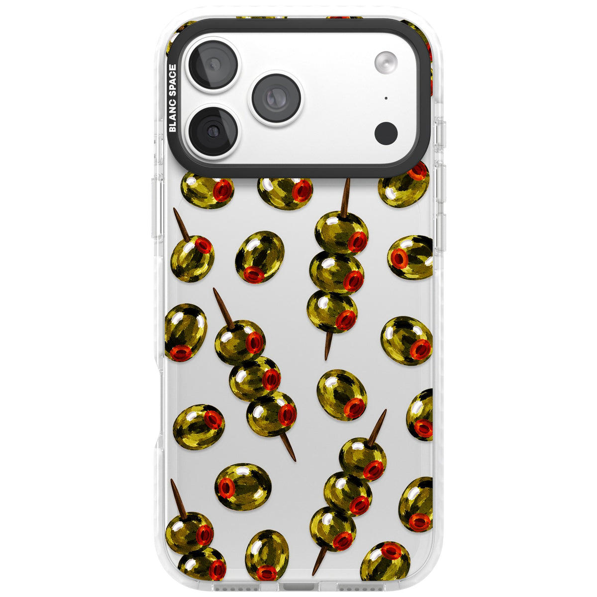 Painted Olives iPhone 18 Pro Max Impact Clear Phone Case front