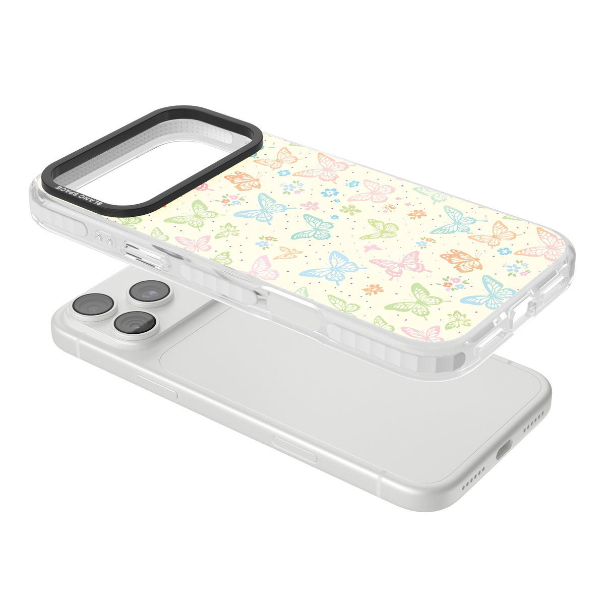 Sugar Wings iPhone 18 Pro Max Impact Clear Phone Case angled