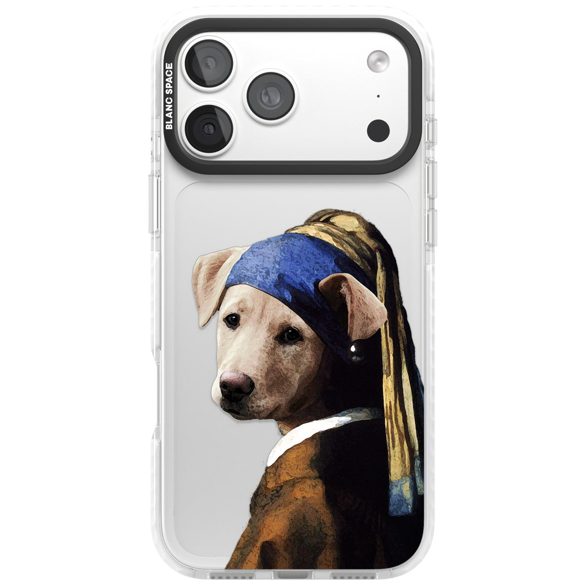 Doggo With A Pearl Earring iPhone 18 Pro Max Impact Clear Phone Case front