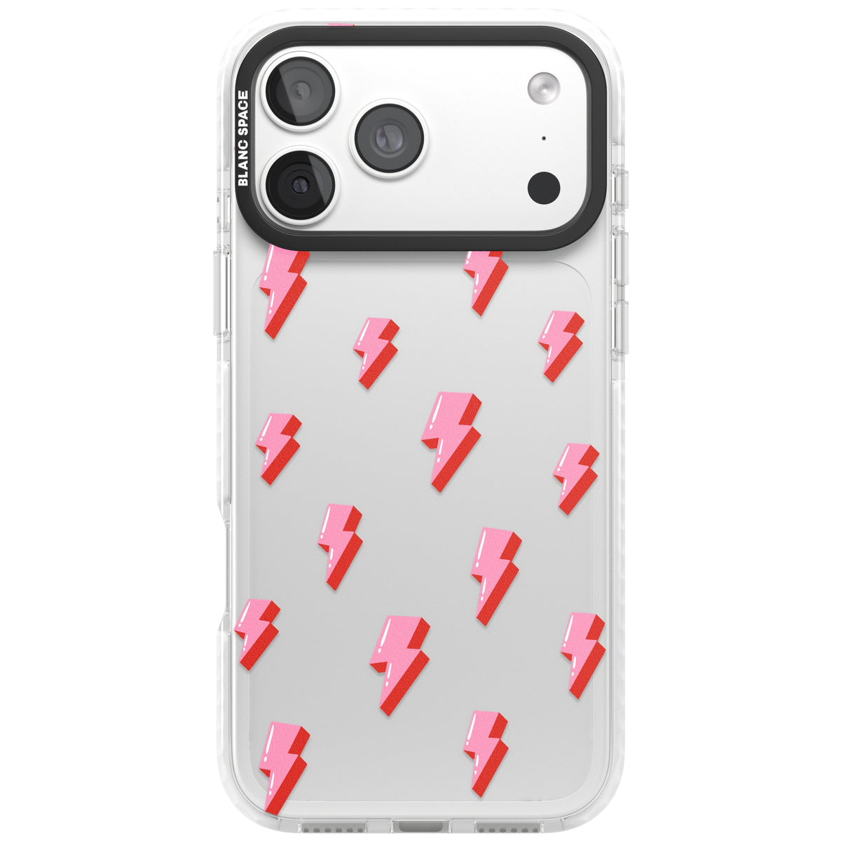Pink Bolt iPhone 18 Pro Max Impact Clear Phone Case front
