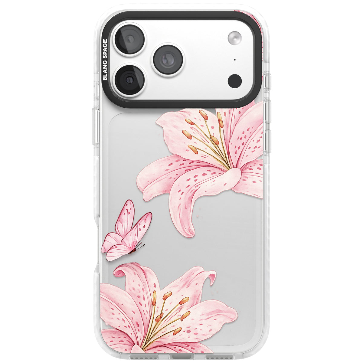 Lily Whisper iPhone 18 Pro Max Impact Clear Phone Case front