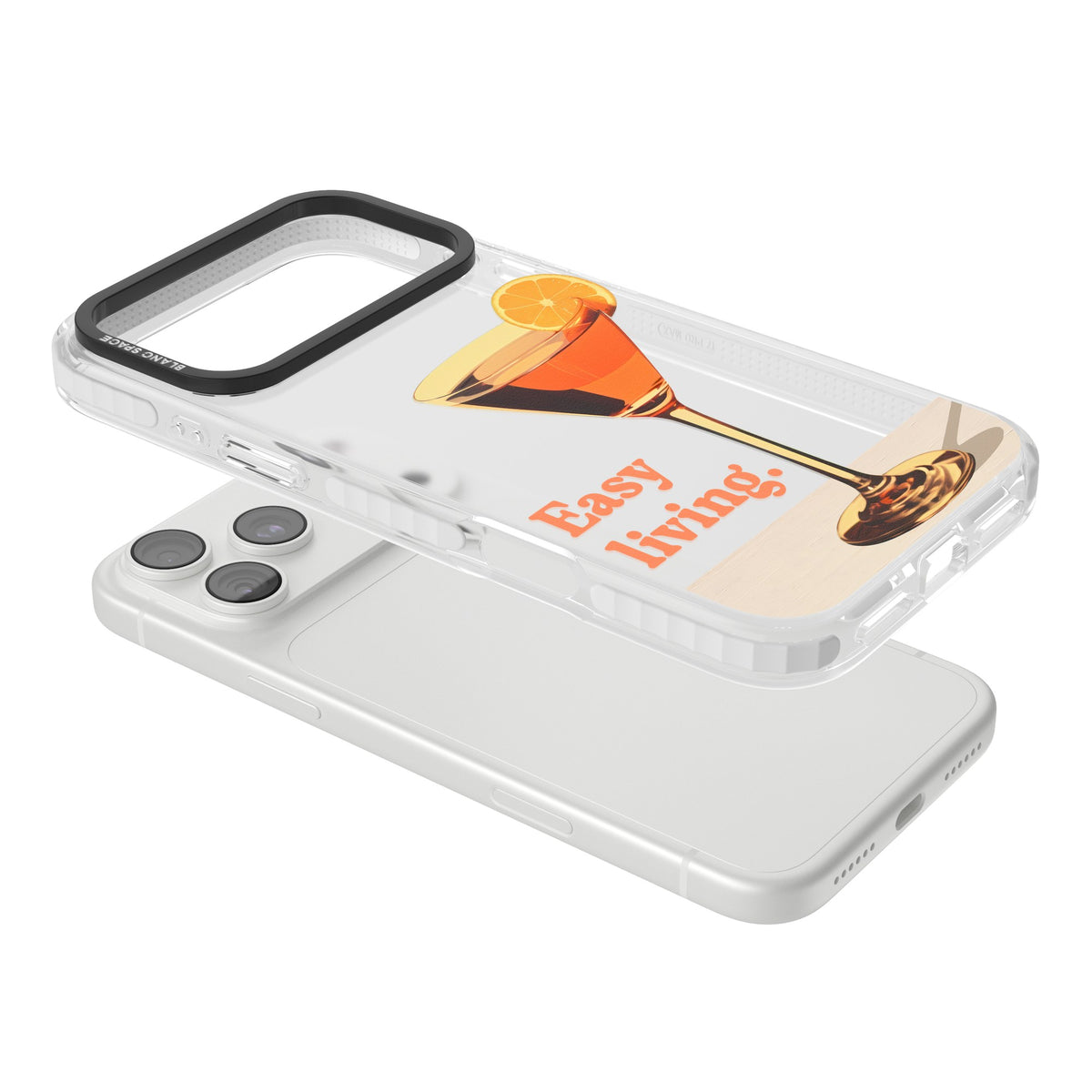 Easy Living iPhone 18 Pro Max Impact Clear Phone Case angled