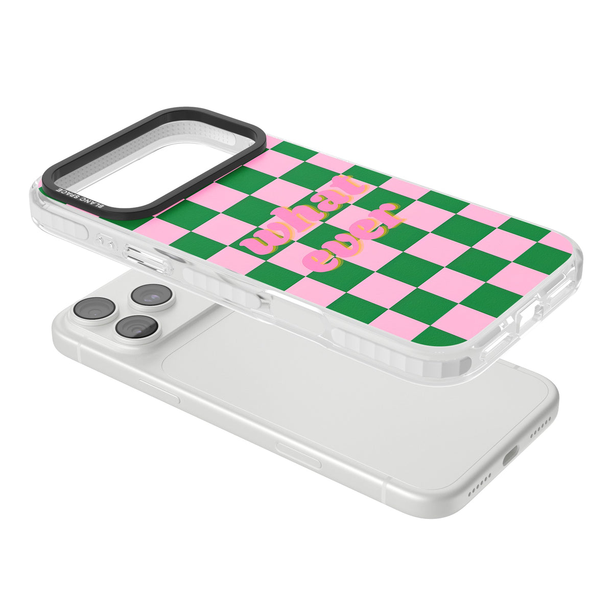 Whatever iPhone 18 Pro Max Impact Clear Phone Case angled