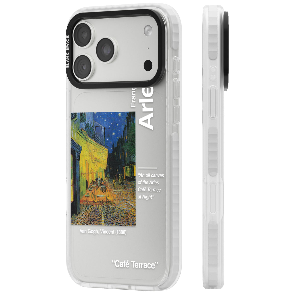 Cafe Terrace At Night iPhone 18 Pro Max Impact Clear Phone Case side