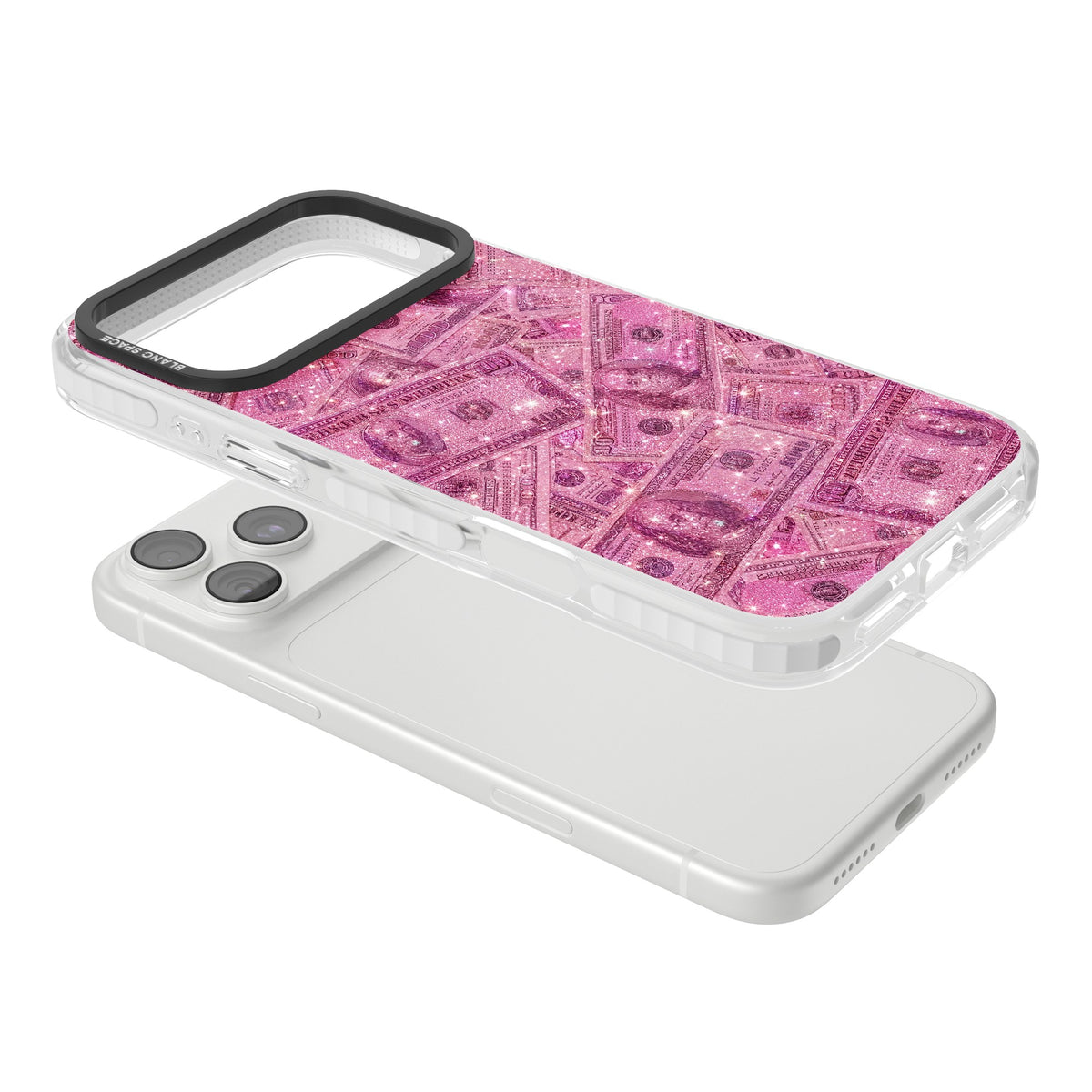 Glamorous iPhone 18 Pro Max Impact Clear Phone Case angled