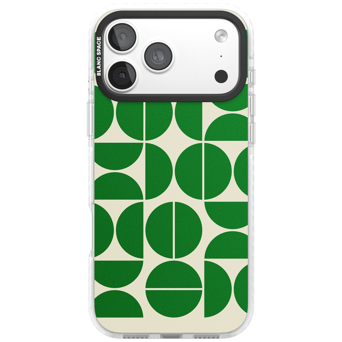 Bauhaus Green iPhone 18 Pro Max Impact Clear Phone Case front