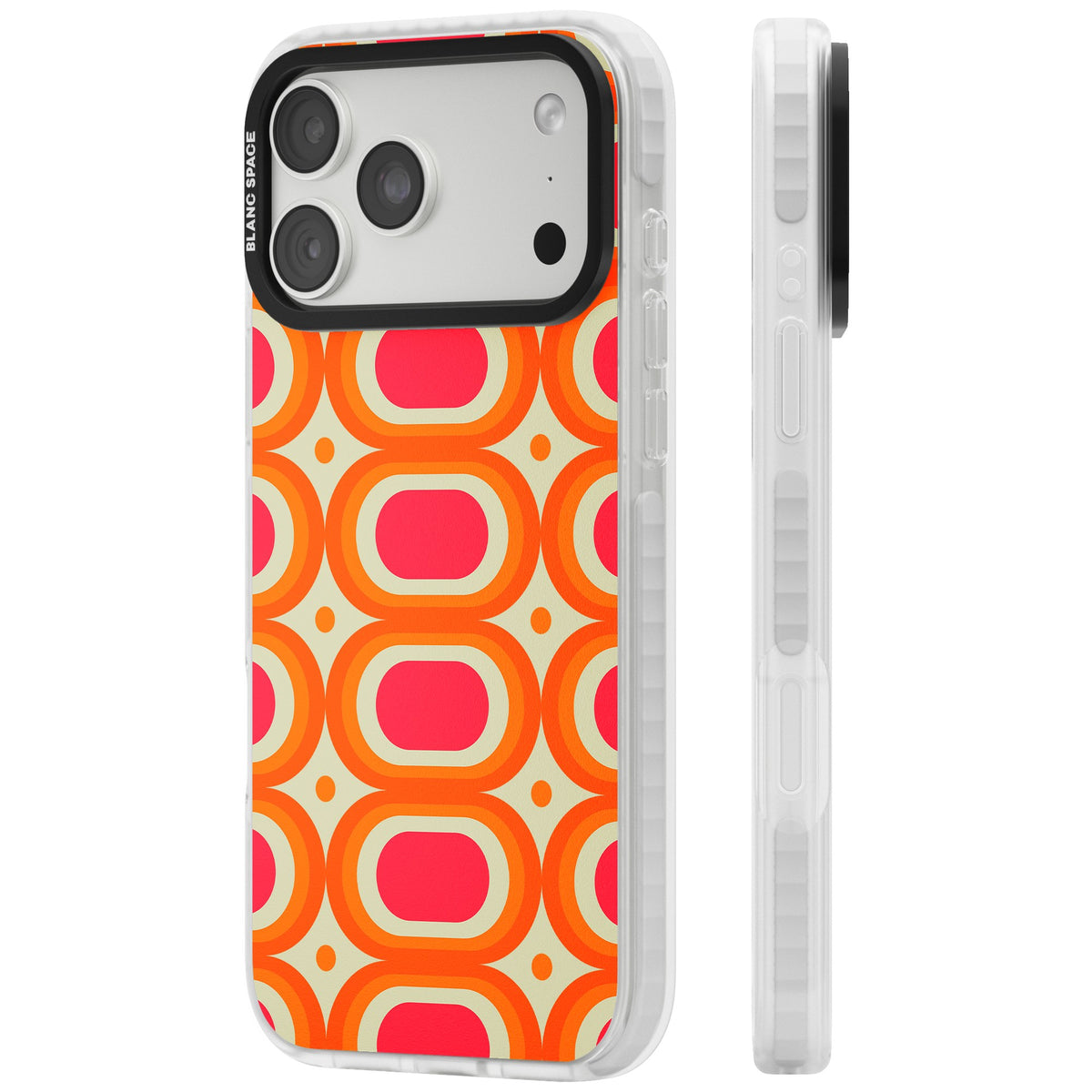 Groovy Sunset iPhone 18 Pro Max Impact Clear Phone Case side