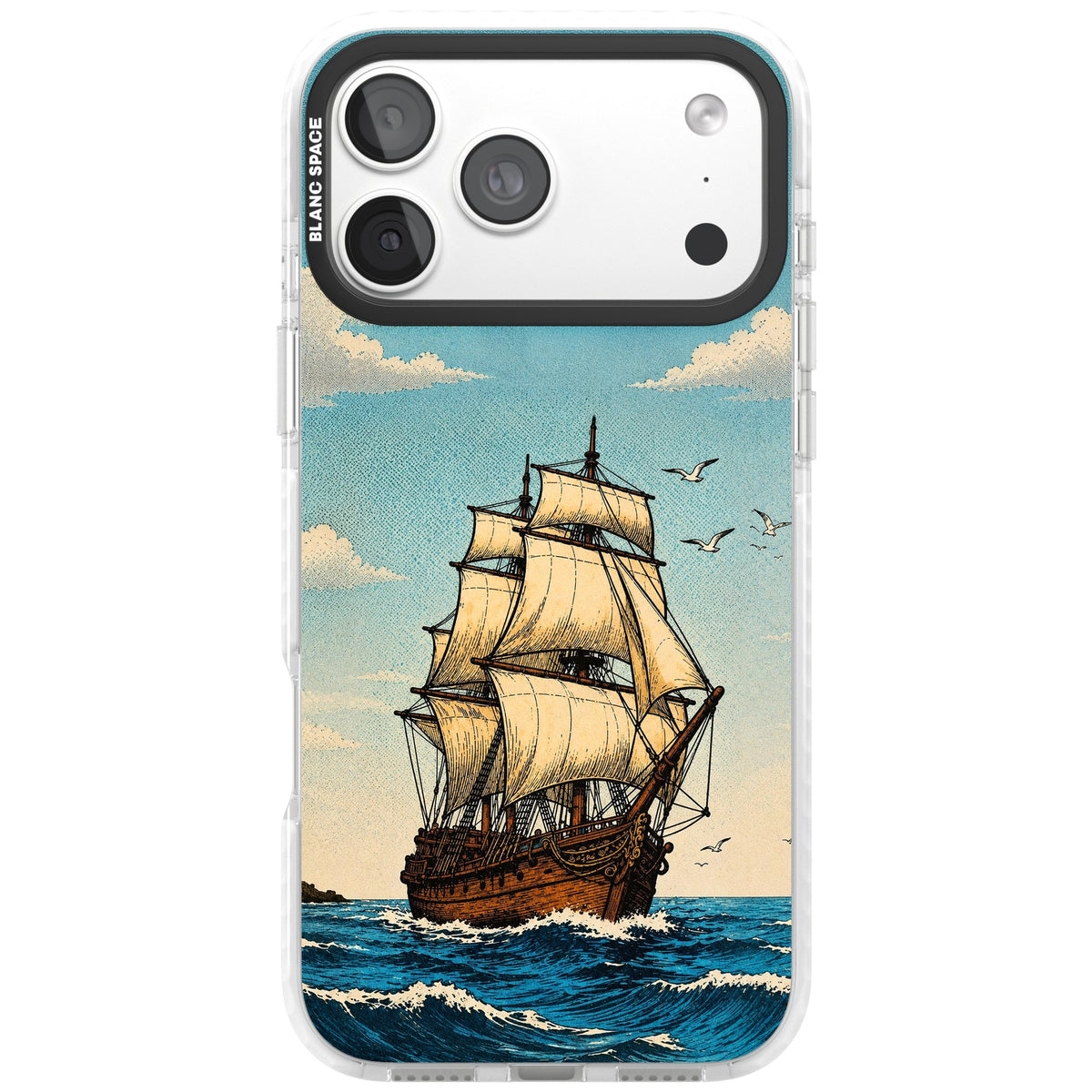 Ship at Sea iPhone 18 Pro Max Impact Clear Phone Case front